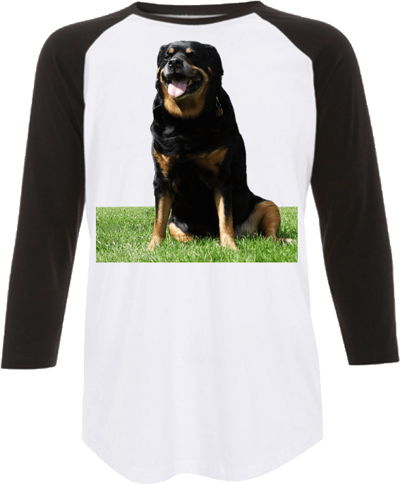 Dog Graphic Baseball Tee Design