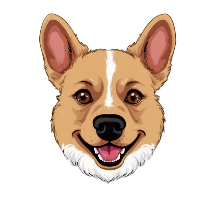 Dog Head Caricature Png Kqc