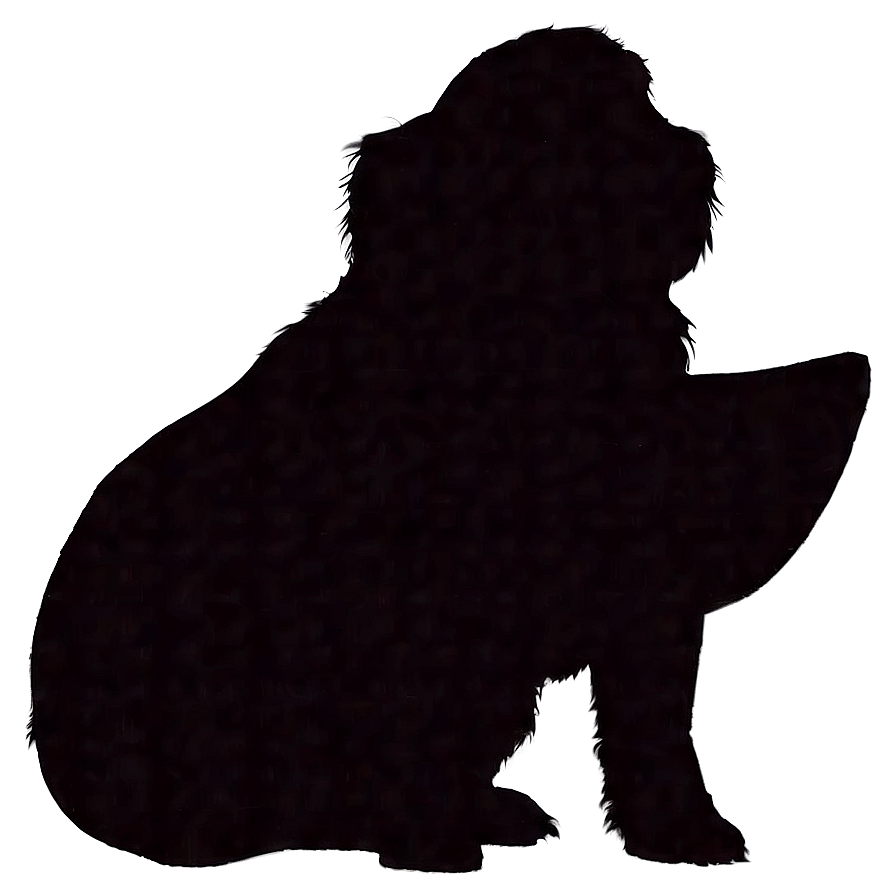 Dog Silhouette On Hill Png 36