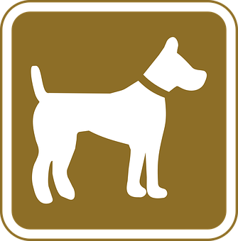 Dog Silhouette Sign PNG with transparent background