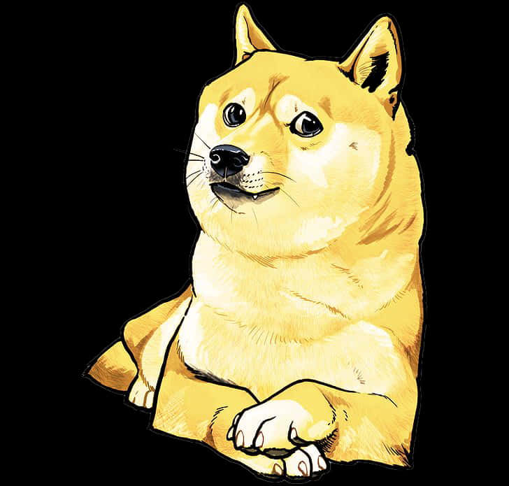 Doge Meme Classic Illustration PNG with transparent background