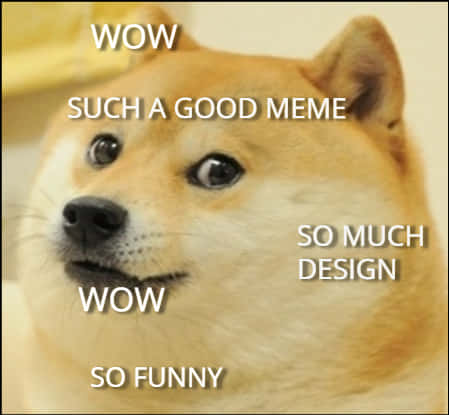 Doge Meme Classic Wow PNG with transparent background