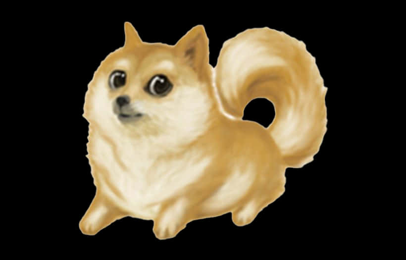 Doge Meme Illustration PNG with transparent background
