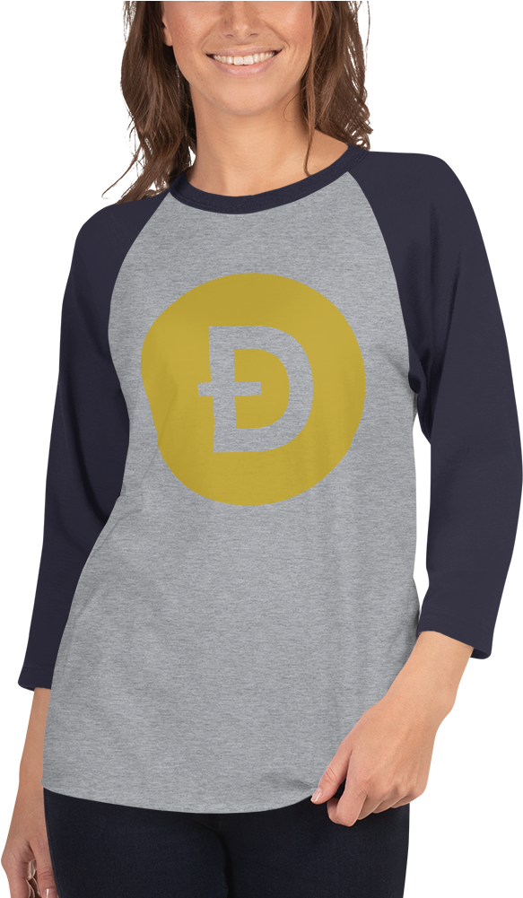 Dogecoin Branded Shirt PNG with transparent background
