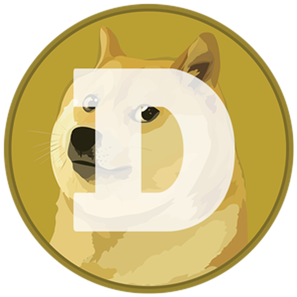Dogecoin Cryptocurrency Logo PNG with transparent background