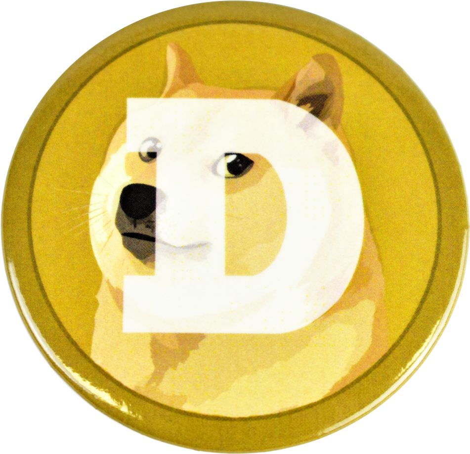 Dogecoin Cryptocurrency Token PNG with transparent background