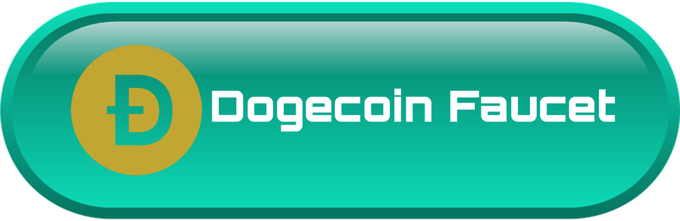 Dogecoin Faucet Button PNG with transparent background