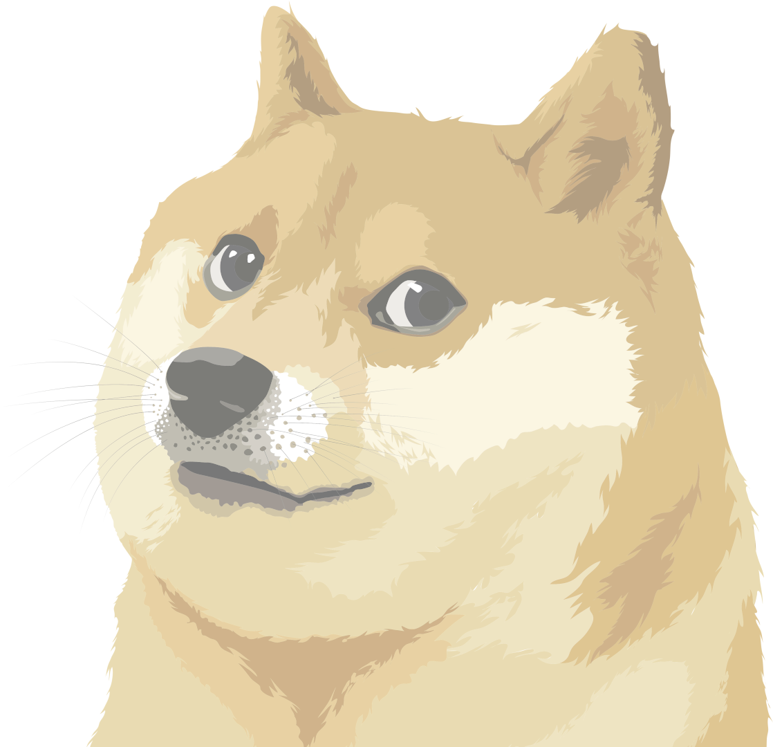 Dogecoin Mascot Shiba Inu PNG with transparent background