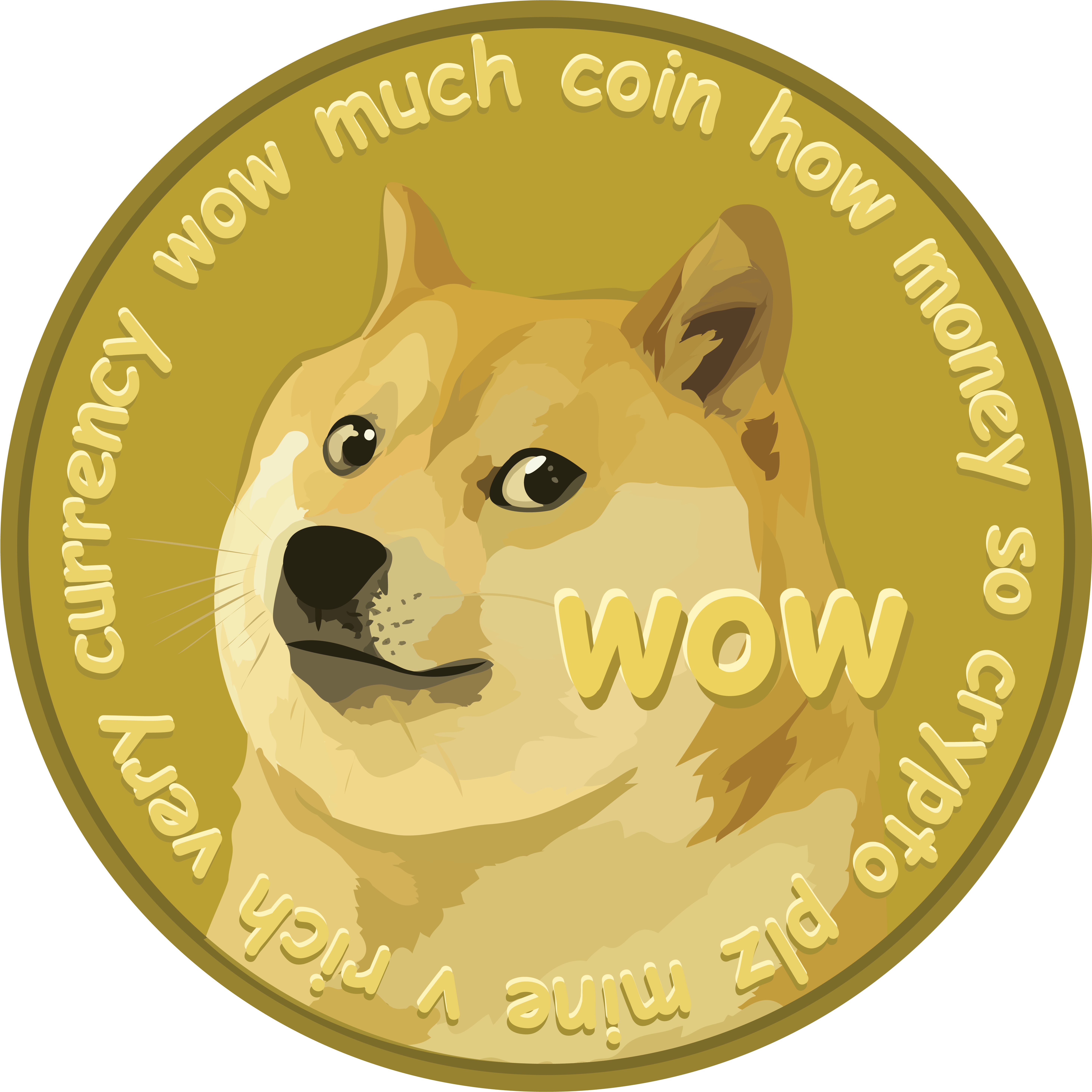 Dogecoin Meme Cryptocurrency PNG with transparent background