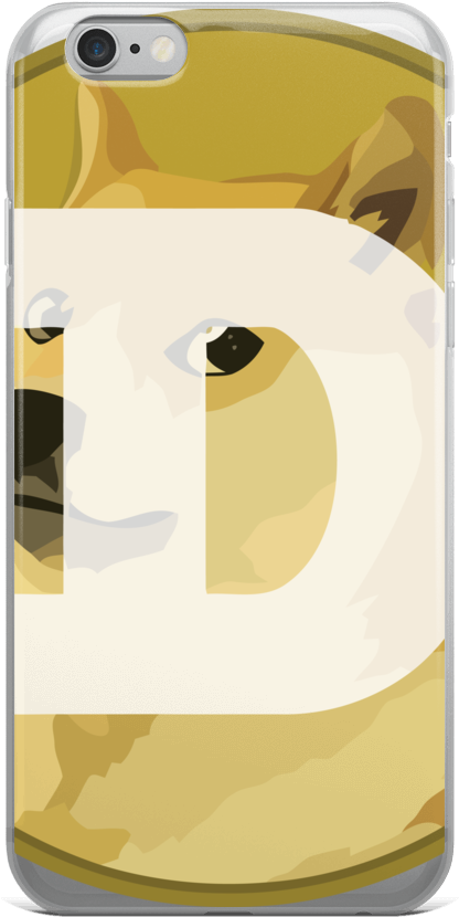 Dogecoin Themed Phone Case PNG with transparent background