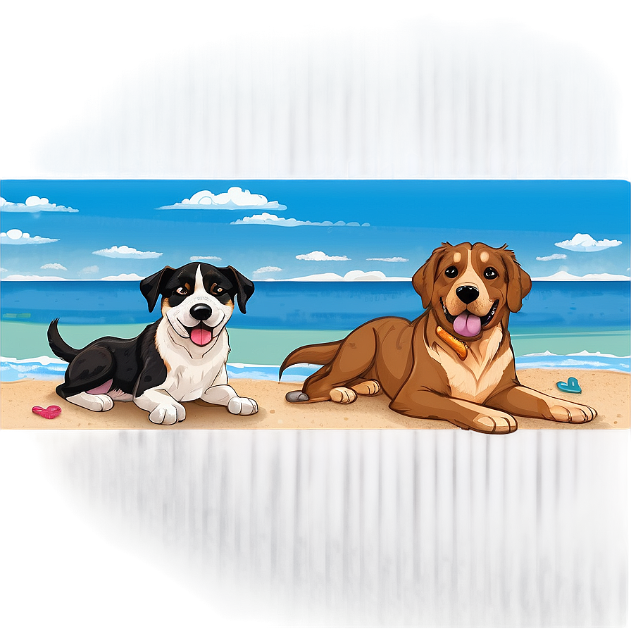 Dogs At The Beach Png Vgm6