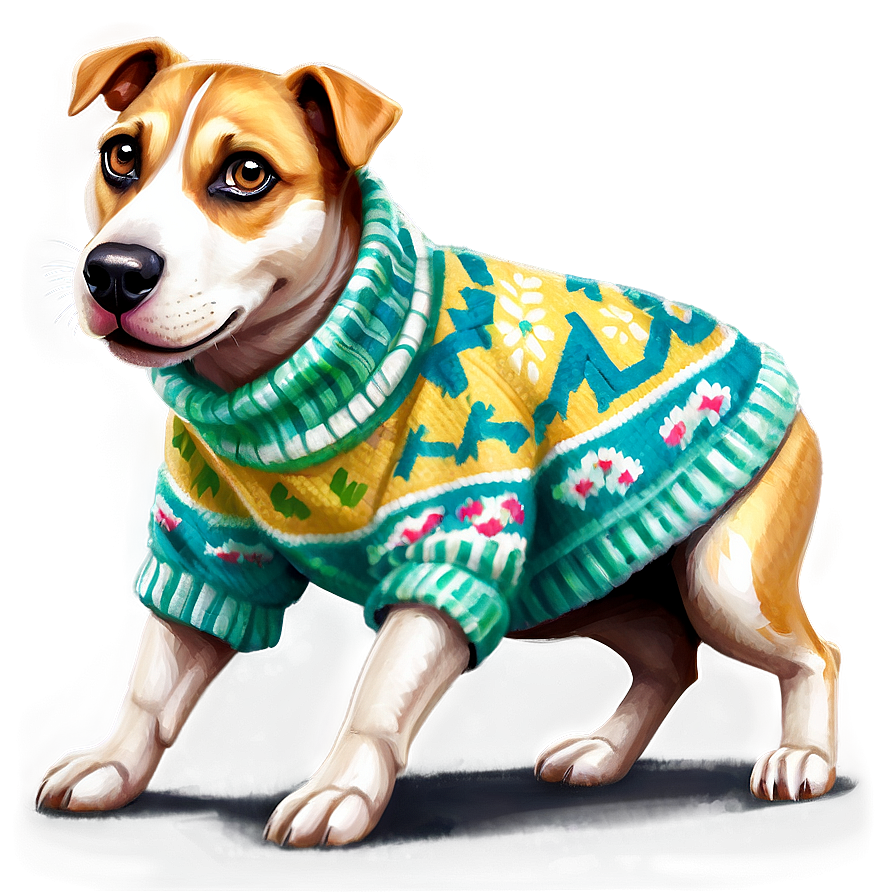 Dogs in Sweaters PNG 05242024 PNG with transparent background
