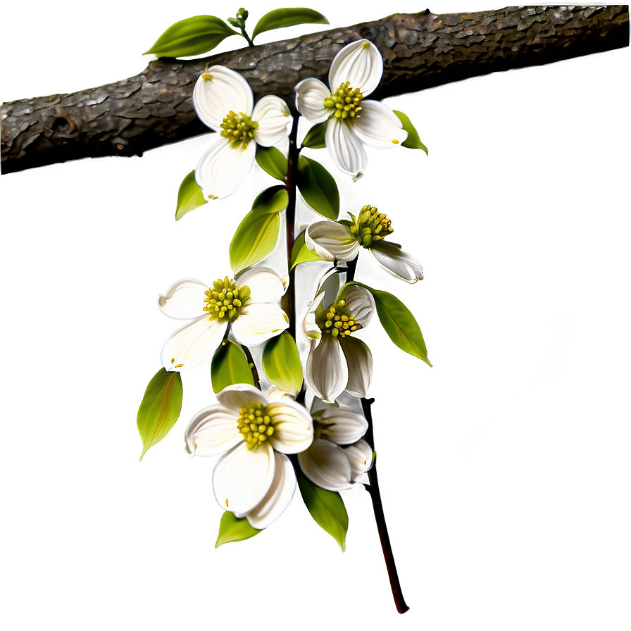 Dogwood On Branch Png Rgt35