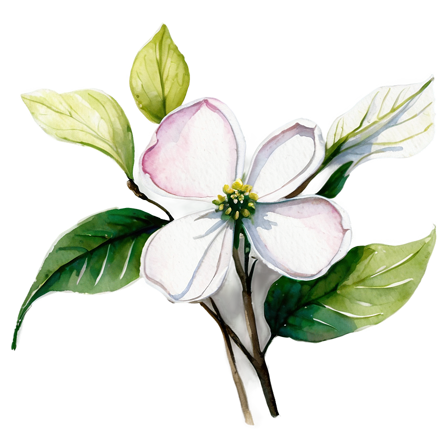 Dogwood Watercolor Painting Png Mgx