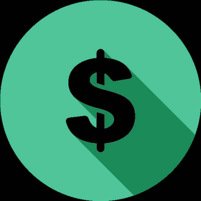 Dollar Sign Icon Green Background