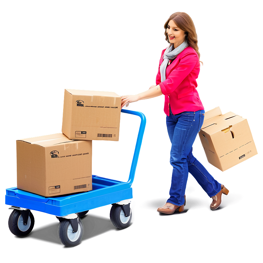 Dolly Moving Boxes Png 65