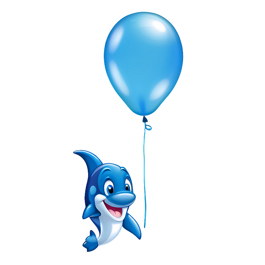 Dolphin Blue Balloons Png 18