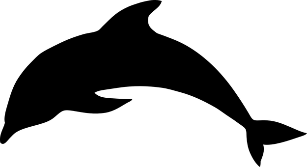 Dolphin Silhouette Sunset PNG with transparent background