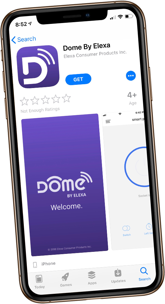 Dome By Elexa App Screen