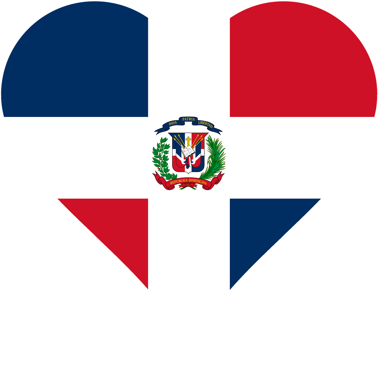 Dominican Republic Flag Heart