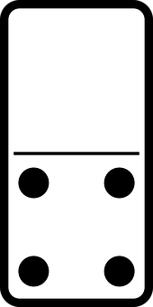 Domino Tile Blank Three Dots PNG with transparent background