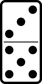 Domino Tile Six Three PNG with transparent background