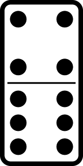 Domino Tile Six Three PNG with transparent background