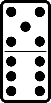 Domino Tile Six Three PNG with transparent background