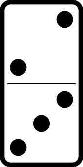 Domino Tile Three Five PNG with transparent background