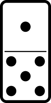 Domino Tile15 PNG with transparent background