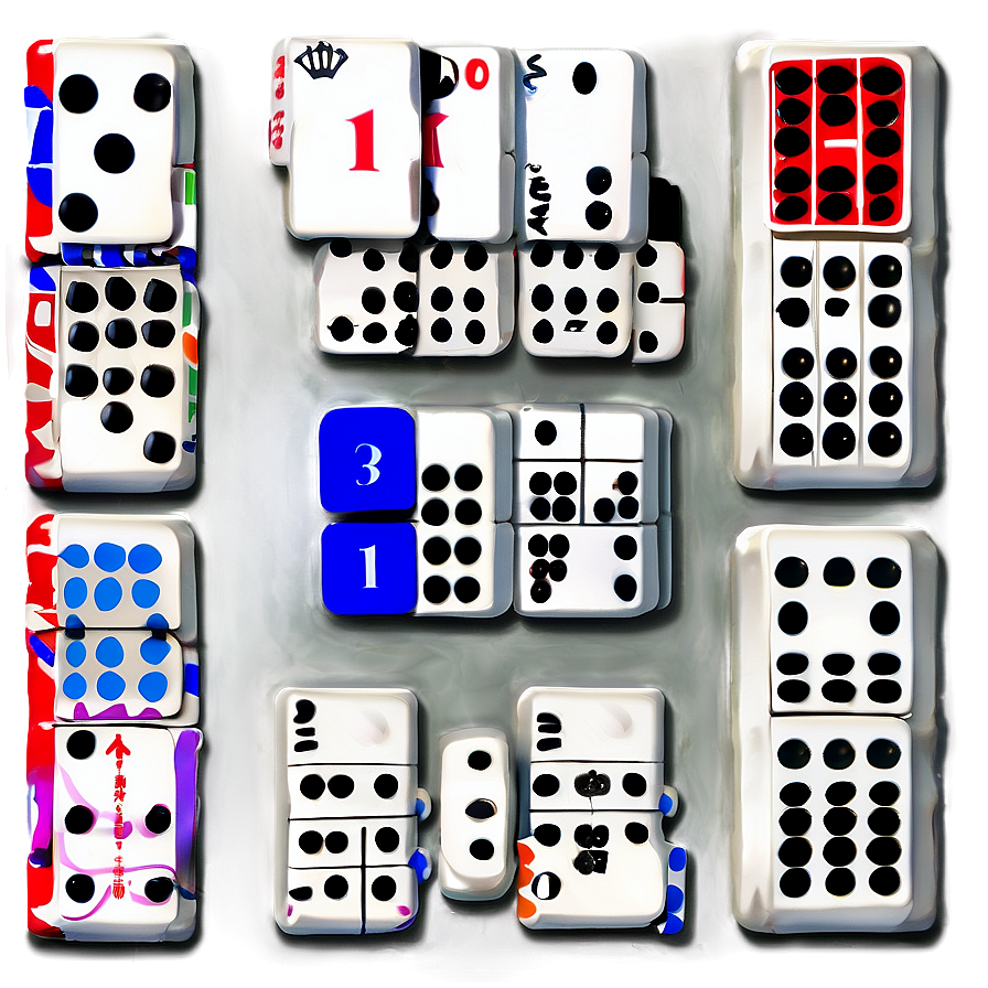 Dominoes With Numbers And Symbols Png Gdd27