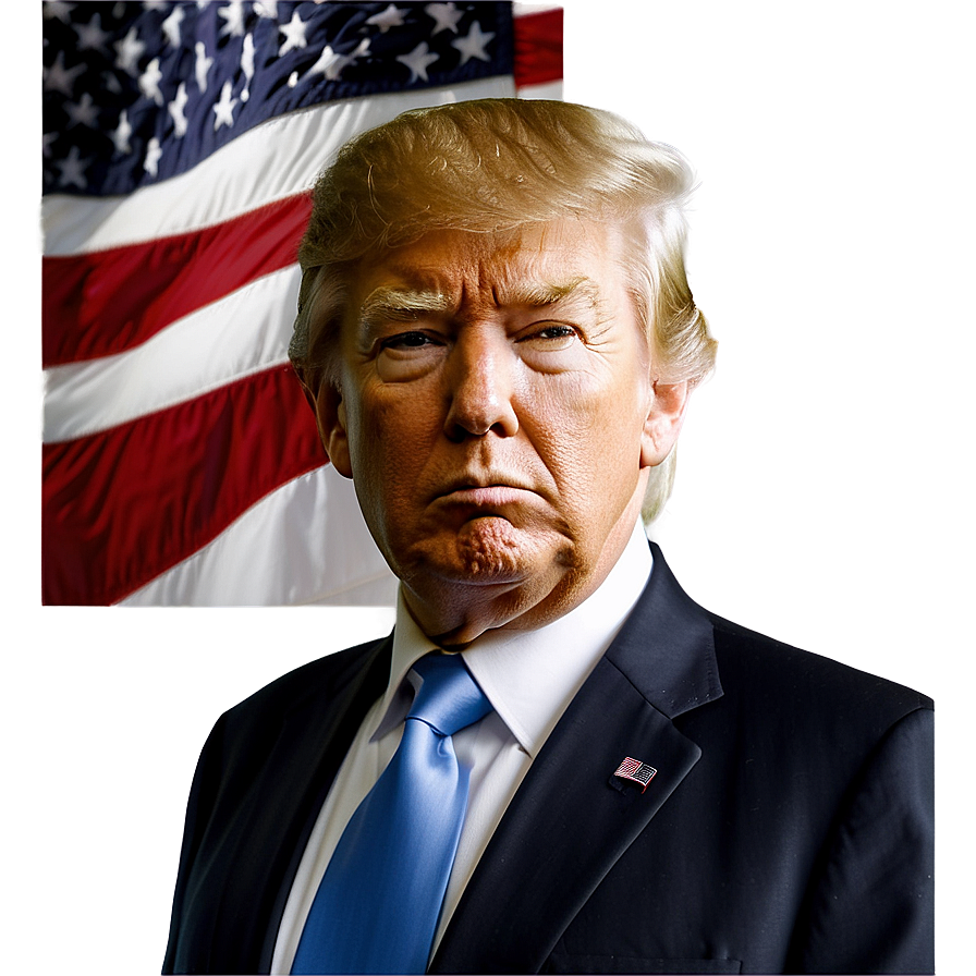 Donald Trump Portrait PNG qhx18 PNG with transparent background
