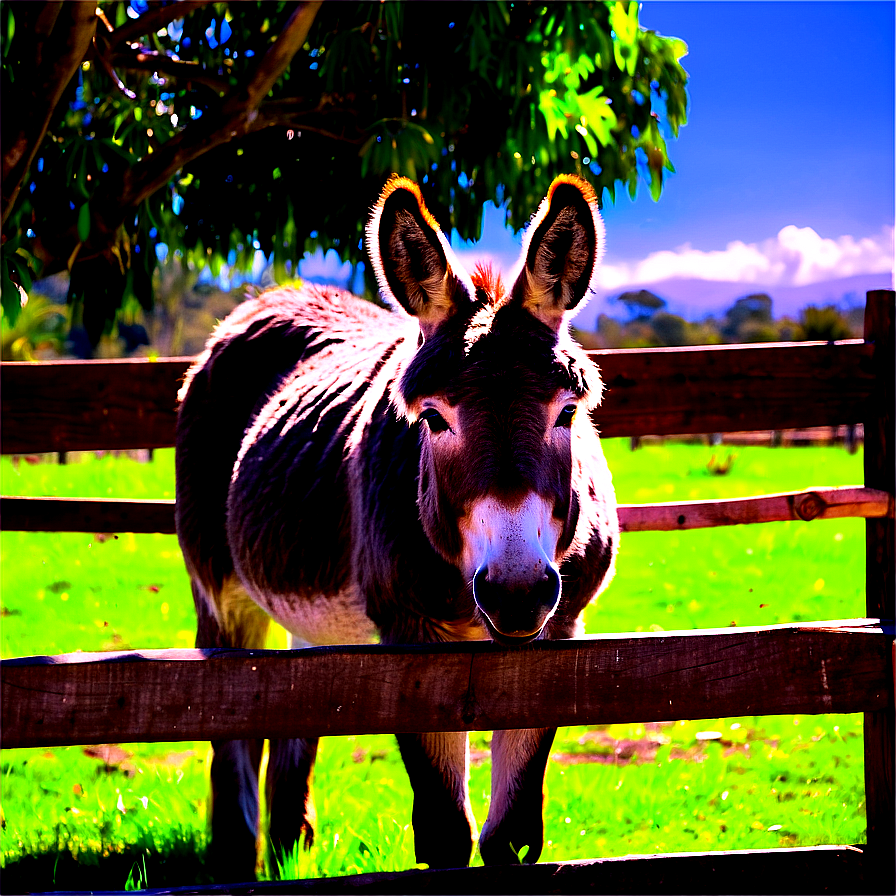 Donkey In Farmyard Png 05232024