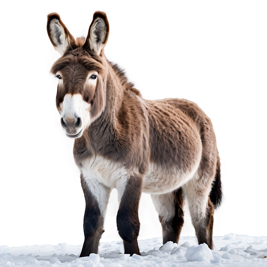 Donkey In Snow Png Vvs