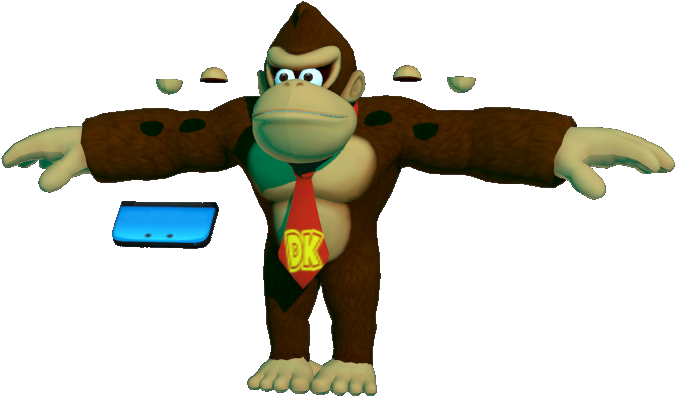 Donkey Kong3 D Model Pose