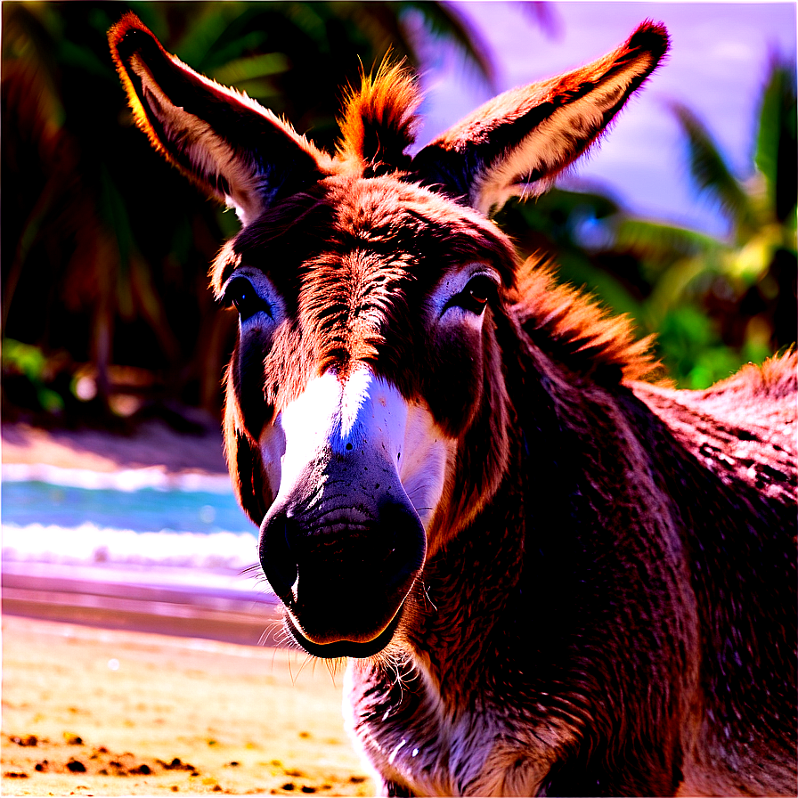 Donkey On The Beach Png 05232024