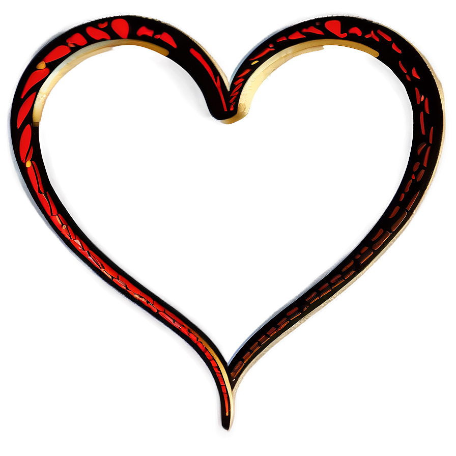 Doodle Heart Outline PNG pmv85 PNG image with a transparent background, free high-resolution download