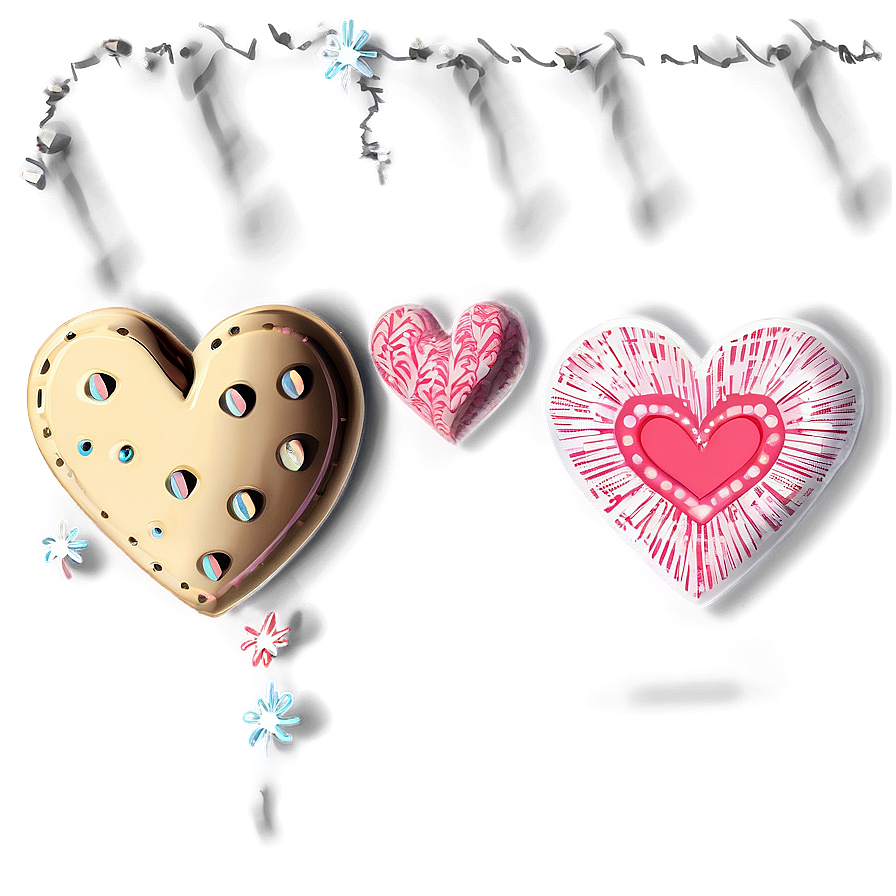 Doodle Hearts Png 05032024