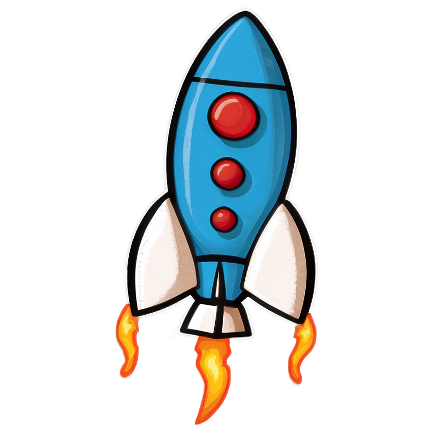 Doodle Pop Rocket PNG 06242024 PNG with transparent background