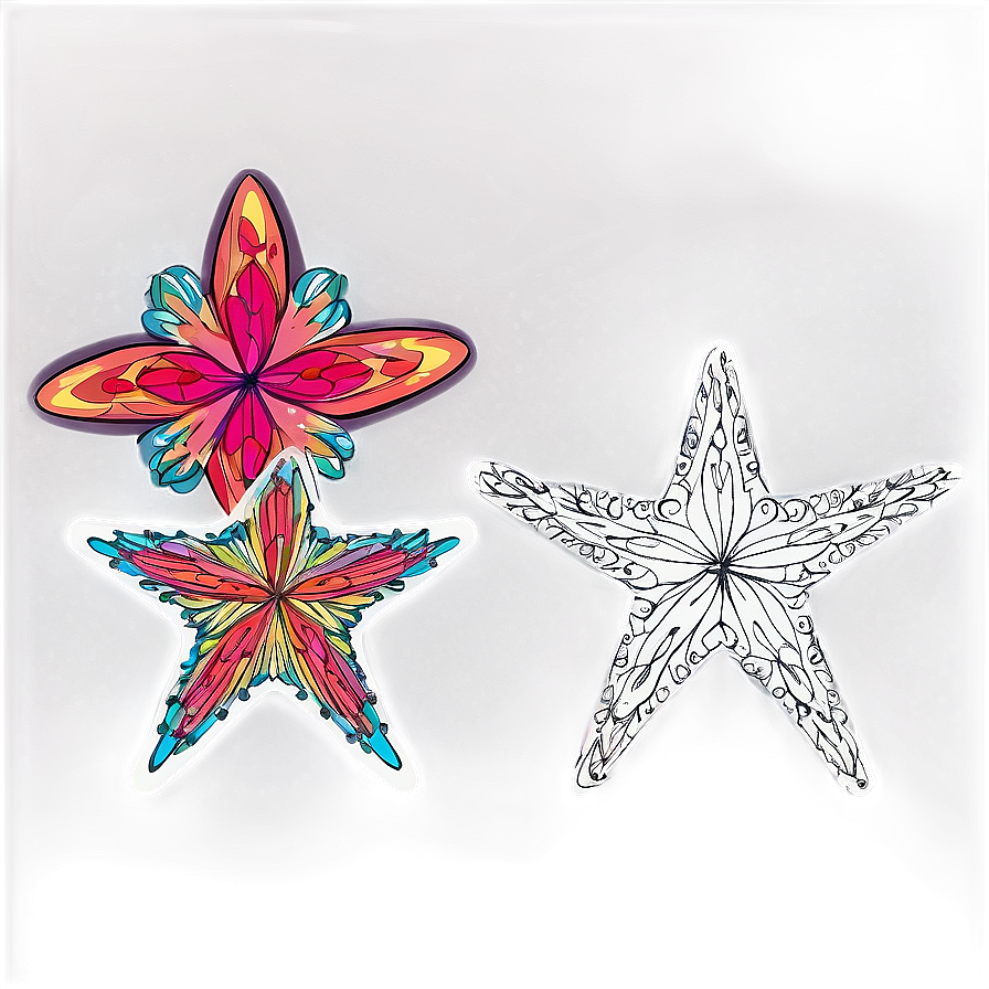 Doodle Star Pattern Png 06132024