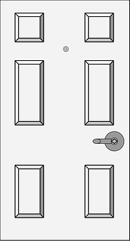Door Panel Illusion Artwork PNG with transparent background