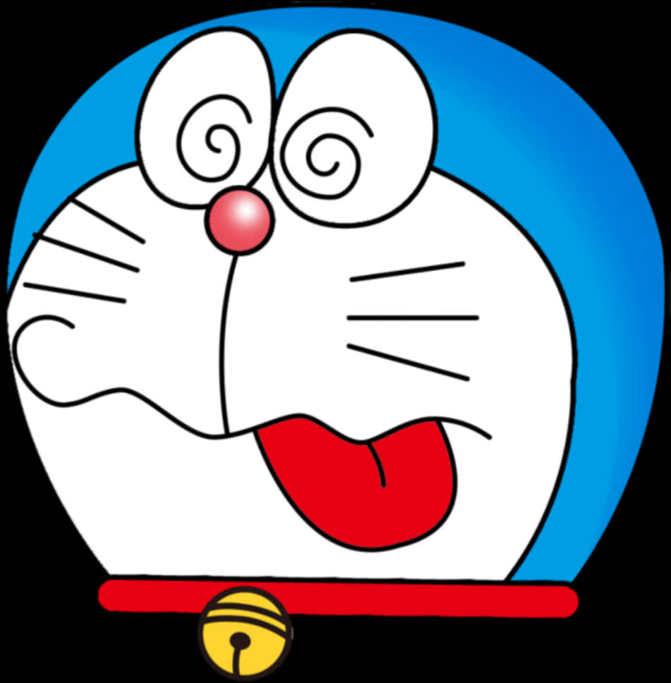 Doraemon Face Cartoon PNG with transparent background