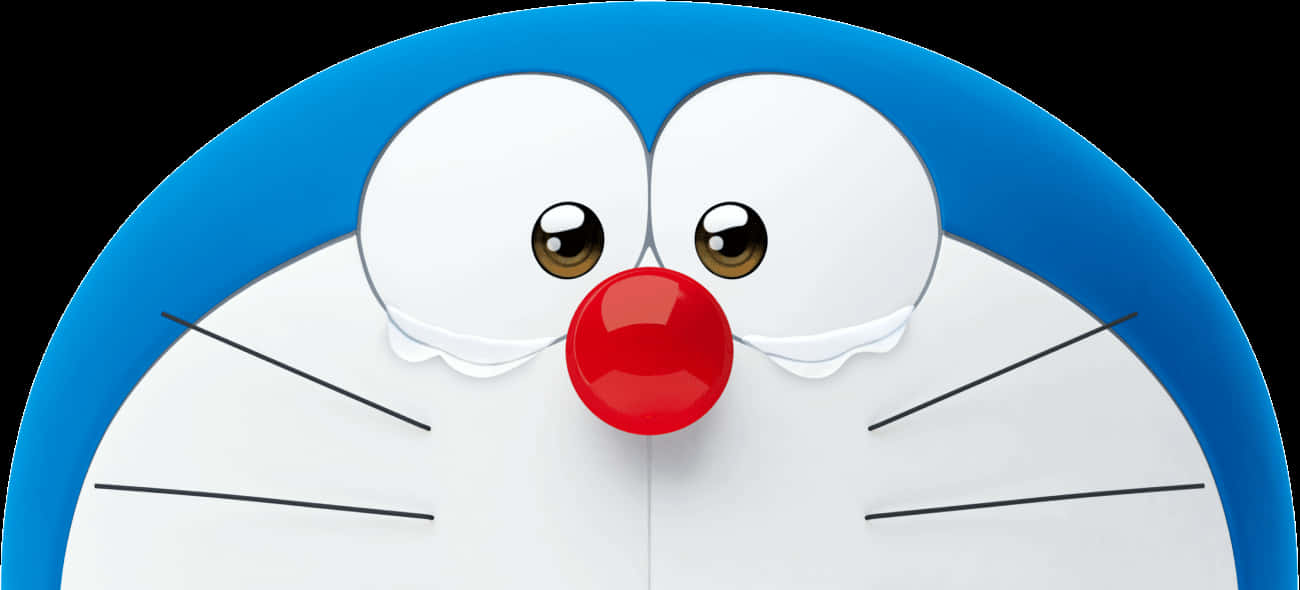Doraemon Face Close Up PNG with transparent background