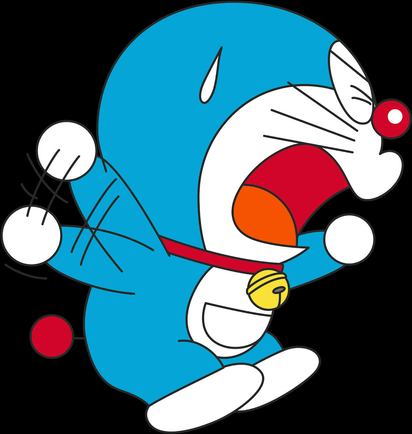 Doraemon_ Tripping_ Over PNG with transparent background