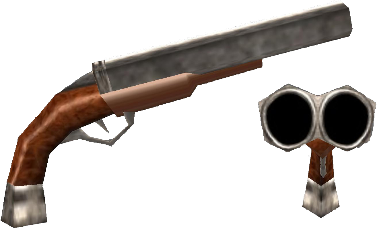 Double Barrel Shotgun3 D Model