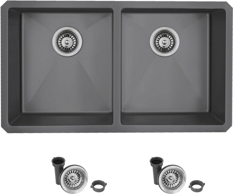 Double Basin Black Kitchen Sink