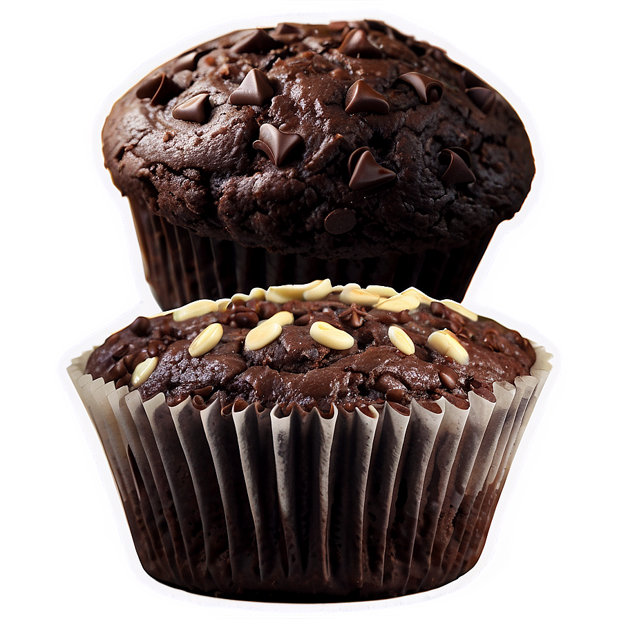 Double Chocolate Muffin PNG geb PNG with transparent background