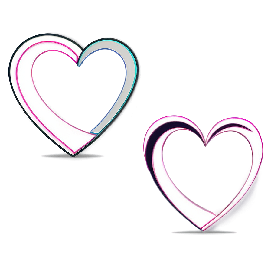 Double Heart Outline PNG 05252024 PNG image with a transparent background, free high-resolution download