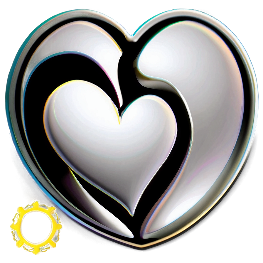 Double Heart Outline PNG kfv64 PNG image with a transparent background, free high-resolution download
