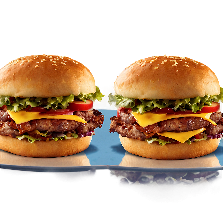 Double Patty Burger PNG sls PNG with transparent background